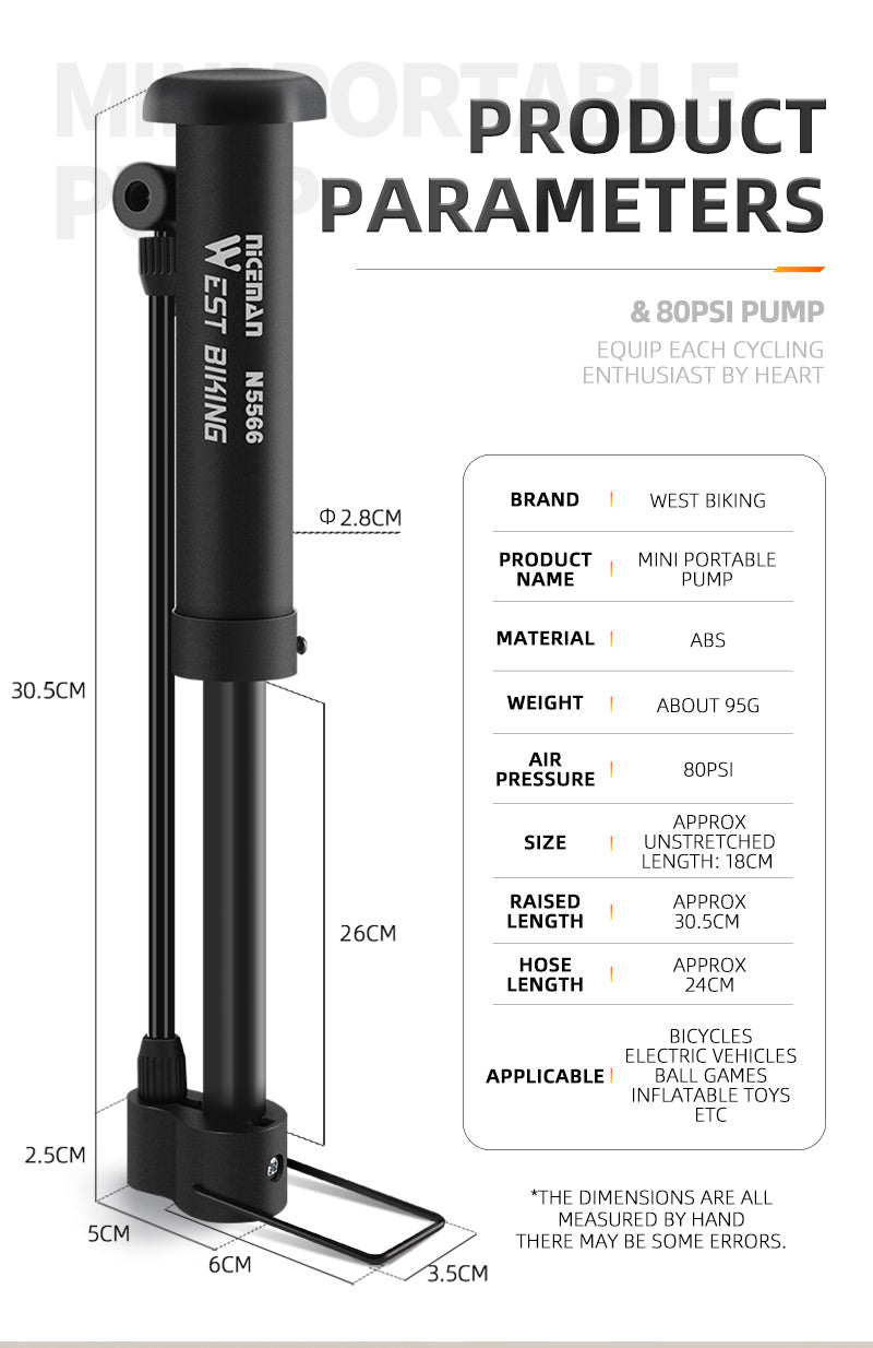 Mini Portable Bike Pump
